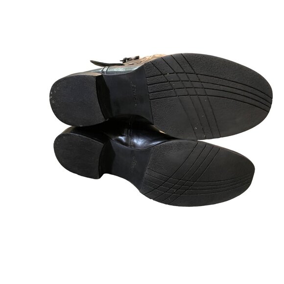 Bass Boots Womens 7.5 M Used Black Man Made Materials - Picture 9 of 16